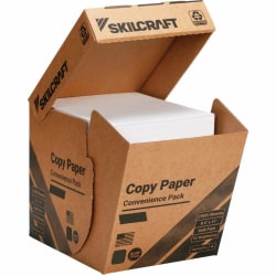 SKILCRAFT® Bulk Convenience Pack Copy Paper - 92 Brightness - Letter - 8 1/2" x 11" - 20 lb Basis Weight - White - 2500 Sheets - 2500 / Box