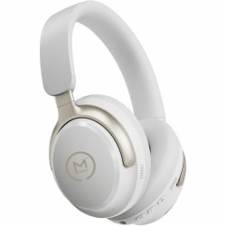 Morpheus 360 Aspire ANC Active Noise Canceling Headphones - Bluetooth Headset with Microphone - HP8100ANC - Stereo - Wireless - Bluetooth - Over-the-head - Binaural - Circumaural - Hybrid - Black - Work - Office - Travel - White with Gold Accents