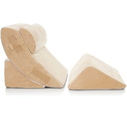 AllSett Health® 4-Piece Orthopedic Bed Wedge Pillows Set, 23-5/8"H x 27"W x 7-7/8"D, Beige
