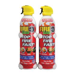 Fire Gone® Fire Suppressants With Brackets, 16 Oz, Multicolor, Pack Of 2 Fire Suppressants