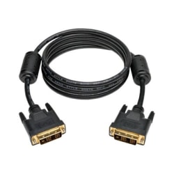 Eaton Tripp Lite Series DVI Single Link Cable, Digital TMDS Monitor Cable (DVI-D M/M), 3 ft. (0.91 m) - DVI cable - single link - DVI-D (M) to DVI-D (M) - 3 ft - molded, thumbscrews - black
