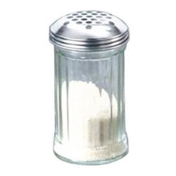 American Metalcraft Glass Spice Shaker With Top, 12 Oz, Clear