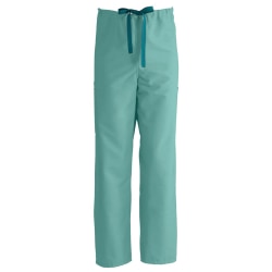 Medline ComfortEase™ Unisex Regular Non-Reversible Drawstring Cargo Scrub Pants, 3X, Seaspray