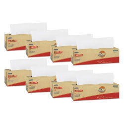 Kimberly-Clark® WYPALL L30 Economiz Wipes, Unscented, 16 13/32" x 9 13/16", White, 100 Wipers Per Pack, Box Of 8 Packs