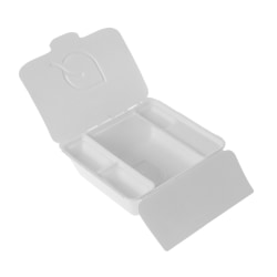 Eco-Products Vanguard Folia Take-Out Containers, 2-1/2"H x 6"W x 5-1/2"D, White, Pack Of 150 Containers