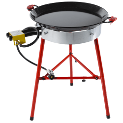 Ringg Outdoor Chef Series Classic Outdoor Propane Flat Top Cooking Kit with 22-In. Enameled Steel Pan, Dual Burner & Stand, CS002
