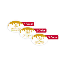 Custom 1, 2 Or 3 Color Printed Labels/Stickers, Oval, 1-11/16" x 2-1/2", Box Of 250
