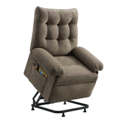 Bestier Power Lift Linen Recliner Accent Chair, Brown