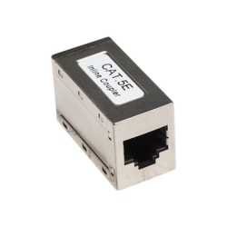 Intellinet Inline Coupler, Cat5e, FTP, Modular, 8P8C Female to 8P8C Female, Silver - Network coupler - RJ-45 (F) to RJ-45 (F) - CAT 5e - silver