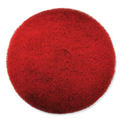 SC Johnson Professional® EZ CARE Heavy Duty Scrub Pad, 17" Diameter, Red/Gray, 5/Carton