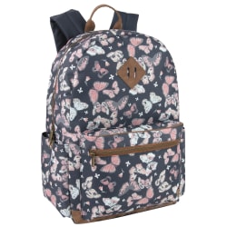 MADISON & DAKOTA Butterfly Backpack With 15" Laptop Sleeve, 17-1/2"H x 12"W x 5-3/4"D, Gray