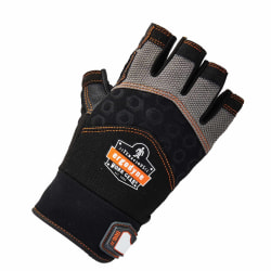Ergodyne ProFlex 900 Half-Finger Impact Gloves, Large, Black
