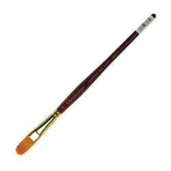 Grumbacher Goldenedge Watercolor Paint Brush, Size 6, Filbert, Synthetic Filament, Dark Red