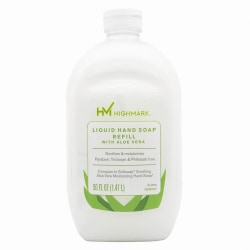 Highmark® Aloe Liquid Hand Soap, Floral Scent, 50 Oz Refill Bottle, White