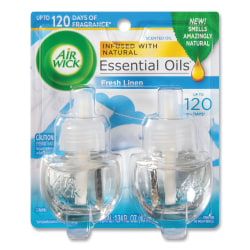 Air Wick® Scented Oil Refills, Fresh Linen, 0.67 Oz, Pack Of 2 Refills