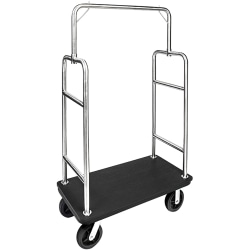 CSL Gold Coast Luggage Cart, 72"H x 44"W x 24"D, Black