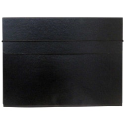 JAM Paper® Kraft Portfolio With Elastic Closure, 9 1/4" x 12 1/2", Black