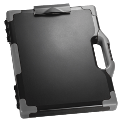 Officemate® OIC® Carry-All Clipboard Box, 15 1/2"H x12 1/2"W x 2 1/4"D, Gray/Black