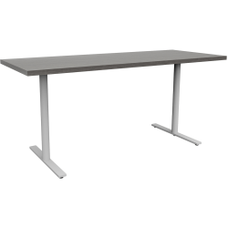 Safco® Jurni Multi-Purpose Post Leg Table With Glides, 29"H x 24"W x 60"D, Asian Night/Silver