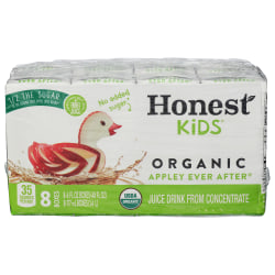Honest Kids Organic Juice Boxes, Apple, 6 Oz, Total Qty 40