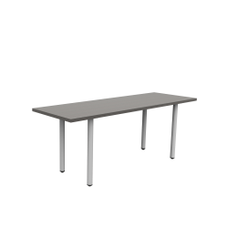 Safco® Jurni Multi-Purpose Post Leg Table With Glides, 29"H x 24"W x 72"D, Asian Night/Silver