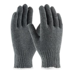 PIP Cotton/Polyester Gloves, 8", Medium, Gray, Pack Of 12 Pairs