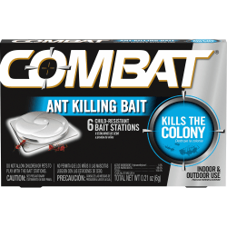 Combat Bait Stations Ant Killer - Ants - 0.21 oz - Black, Silver - 6 / Box