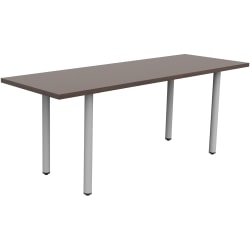 Safco® Jurni Multi-Purpose Post Leg Table With Glides, 29"H x 24"W x 72"D, Columbian Walnut