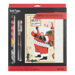 Brea Reese Paint-By-Number Kit, Santa, Kit Of 13 Pieces