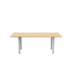 Safco® Jurni Multi-Purpose Post Leg Table With Glides, 29"H x 24"W x 72"D, Fusion Maple/Silver