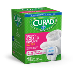 CURAD® Sterile Rolled Gauze, 2" x 4 1/8 Yd., White, Pack Of 24