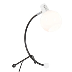 Lumisource Eileen Contemporary Task Lamp, 17-1/2"H, White/Black