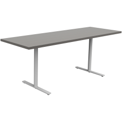 Safco® Jurni Multi-Purpose T-Leg Table With Glides, 29"H x 24"W x 72"D, Asian Night/Silver