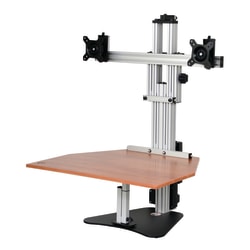 Ergo Desktop Electric Kangaroo Elite Stand, 27 1/2"H x 28"W x 28"D, Cherry, Standard Delivery