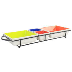Gibson Home Crenshaw 5-Piece Sectional Tray Set, Assorted Colors