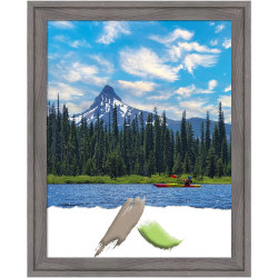 Amanti Art Florence Picture Frame, 13" x 16", Opening Size 11" x 14", Gray