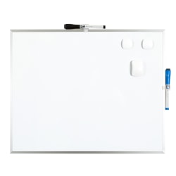 U Brands® Magnetic Dry-Erase Whiteboard, 16" x 20", Aluminum Frame With Silver Finish