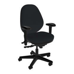 Sitmatic Goodfit Small Scale Ergonomic Fabric Mid-Back Office Chair, Black