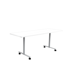 Safco® Jurni Flip Table With Casters, 29"H x 24"W x 72"D, Designer White