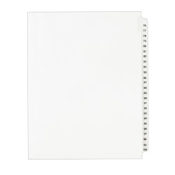 Avery® Standard Collated Legal Dividers, Avery® Style, Side-Tab, 76-100, 8 1/2" x 11"