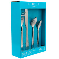 Gibson Home Prato 24-Piece Flatware Set, Silver