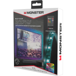 Monster Sound Reactive LED Light Strip, 6-1/2’, Multicolor
