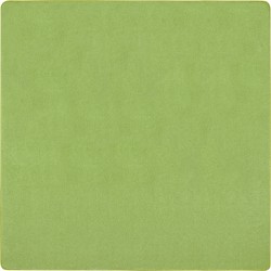 Joy Carpets Kid Essentials Solid Color Square Area Rug, Just Kidding, 6' x 6', Lime Green