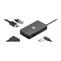 Microsoft USB-C Travel Hub - Docking station - USB-C - VGA, HDMI - GigE - demo