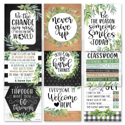 Hadley Designs Posters, Boho Farmhouse Growth Mindset Classroom Decor, Set Of 9