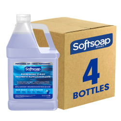 Softsoap® Moisturizing Hand Soap, Refreshing Clean, 1 Gallon, Clear, Carton Of 4 Bottles