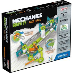Geomag Mechanics Gravity Construction Set, Race Track Recycled, 67 Pieces
