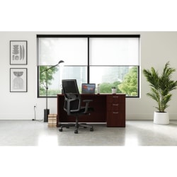 HON® Mod 60"W Computer Desk Credenza, Traditional Mahogany