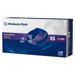 Kimberly-Clark® Safeskin Purple Nitrile Exam Gloves, Extra-Small, Purple, Box Of 100