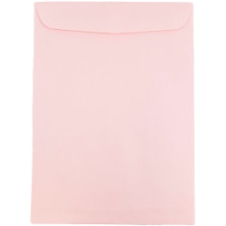 JAM Paper® Open-End 6" x 9" Catalog Envelopes, Gummed Seal, Baby Pink, Pack Of 10